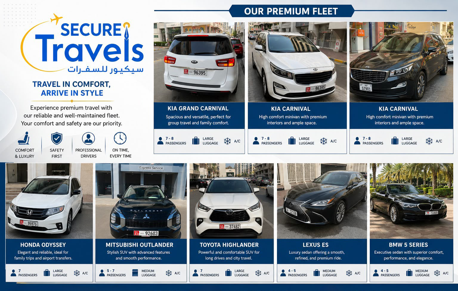 Secure Travels Premium Fleet